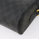 GUCCI GG Supreme Web Sherry Line Tasche PVC Schwarz Gold 72 02 088 Auth 170825A-13