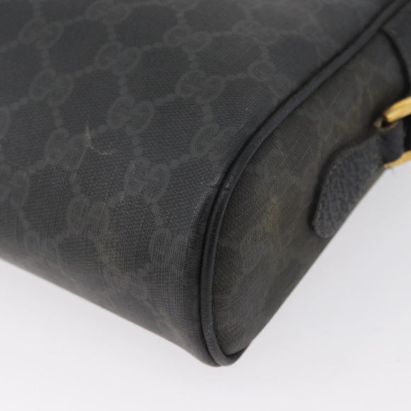 GUCCI GG Supreme Web Sherry Line Tasche PVC Schwarz Gold 72 02 088 Auth 170825A