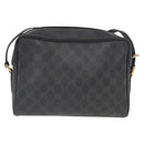 GUCCI GG Supreme Web Sherry Line Tasche PVC Schwarz Gold 72 02 088 Auth 170825A-3