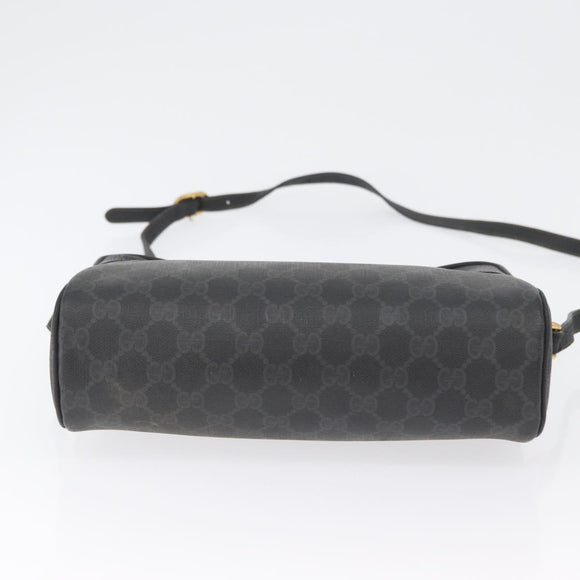 GUCCI GG Supreme Web Sherry Line Tasche PVC Schwarz Gold 72 02 088 Auth 170825A