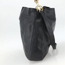 GUCCI Bamboo Shoulder Bag Leather 2way Black Gold 001 1781 1577 Auth 170828-4