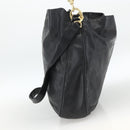 GUCCI Bamboo Shoulder Bag Leather 2way Black Gold 001 1781 1577 Auth 170828-5