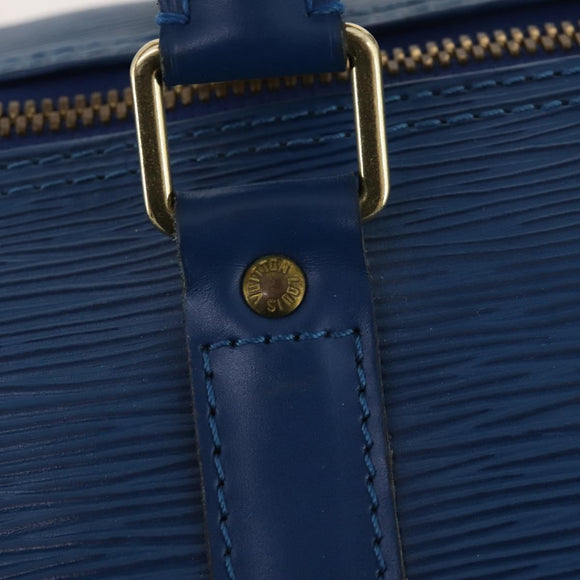 LOUIS VUITTON Epi Keepall 50 Boston Bag Blau M42965 LV Auth 170836