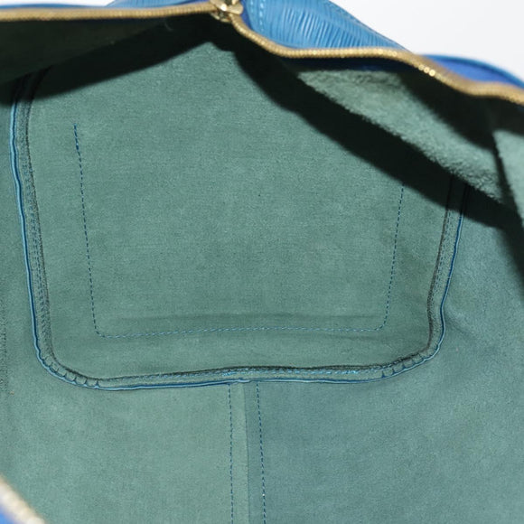 LOUIS VUITTON Epi Keepall 50 Boston Bag Blau M42965 LV Auth 170836