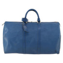 LOUIS VUITTON Epi Keepall 50 Boston Bag Blau M42965 LV Auth 170836-13