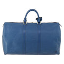 LOUIS VUITTON Epi Keepall 50 Boston Bag Blau M42965 LV Auth 170836-2
