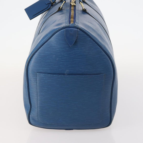 LOUIS VUITTON Epi Keepall 50 Boston Bag Blau M42965 LV Auth 170836