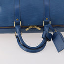 LOUIS VUITTON Epi Keepall 50 Boston Bag Blau M42965 LV Auth 170836-7