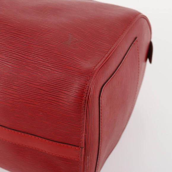 LOUIS VUITTON Epi Keepall 50 Boston Bag Red M42967 LV Auth 170837