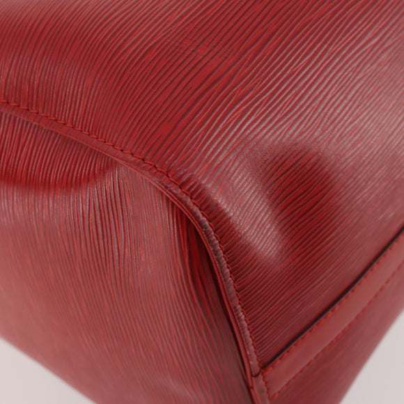 LOUIS VUITTON Epi Keepall 50 Boston Bag Red M42967 LV Auth 170837