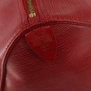 LOUIS VUITTON Epi Keepall 50 Boston Bag Red M42967 LV Auth 170837-15