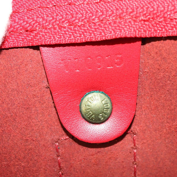 LOUIS VUITTON Epi Keepall 50 Boston Bag Red M42967 LV Auth 170837