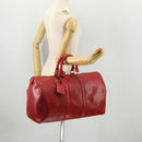 LOUIS VUITTON Epi Keepall 50 Boston Bag Red M42967 LV Auth 170837-22