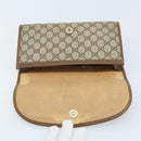 GUCCI GG Supreme Web Sherry Line Clutch Bag PVC Beige Gold 89 01 030 Auth 170838-13
