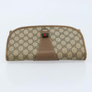 GUCCI GG Supreme Web Sherry Line Clutch Bag PVC Beige Gold 89 01 030 Auth 170838-6