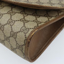 GUCCI GG Supreme Web Sherry Line Clutch Bag PVC Beige Gold 89 01 030 Auth 170838-8