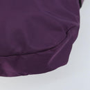 Salvatore Ferragamo Vala Shoulder Bag Nylon Purple Gold Auth 170840A-16