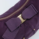 Salvatore Ferragamo Vala Shoulder Bag Nylon Purple Gold Auth 170840A-18