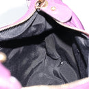 Salvatore Ferragamo Vala Shoulder Bag Nylon Purple Gold Auth 170840A-20