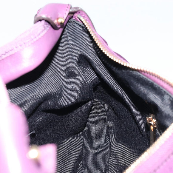 Salvatore Ferragamo Vala Shoulder Bag Nylon Purple Gold Auth 170840A