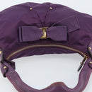 Salvatore Ferragamo Vala Shoulder Bag Nylon Purple Gold Auth 170840A-6