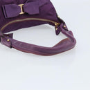 Salvatore Ferragamo Vala Shoulder Bag Nylon Purple Gold Auth 170840A-7