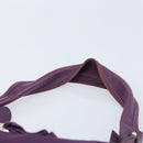 Salvatore Ferragamo Vala Shoulder Bag Nylon Purple Gold Auth 170840A-8