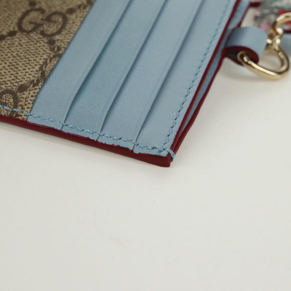 GUCCI GG Supreme Key Case PVC Light Blue 847916 Auth 170844SM
