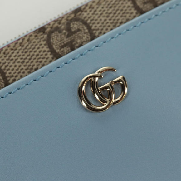 GUCCI GG Supreme Key Case PVC Light Blue 847916 Auth 170844SM