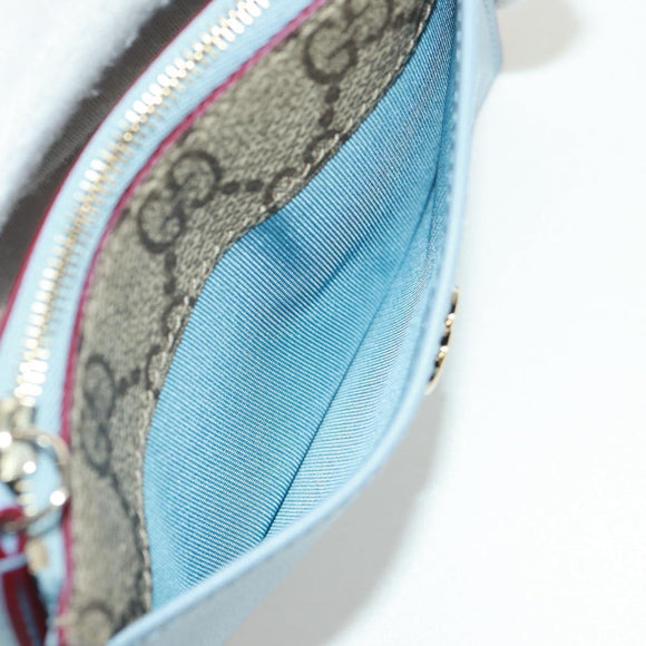 GUCCI GG Supreme Key Case PVC Light Blue 847916 Auth 170844SM
