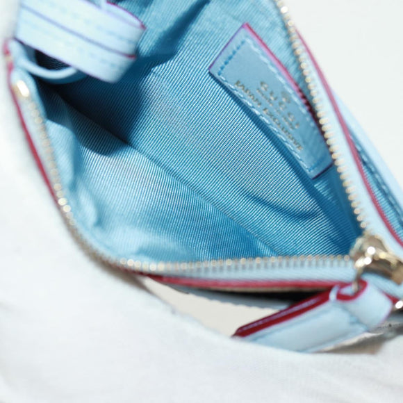GUCCI GG Supreme Key Case PVC Light Blue 847916 Auth 170844SM