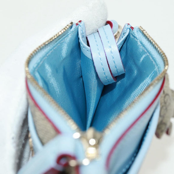 GUCCI GG Supreme Key Case PVC Light Blue 847916 Auth 170844SM