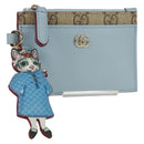 GUCCI GG Supreme Key Case PVC Light Blue 847916 Auth 170844SM-1