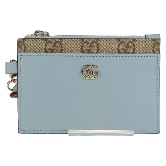 GUCCI GG Supreme Key Case PVC Light Blue 847916 Auth 170844SM