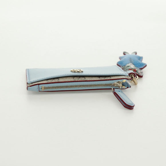GUCCI GG Supreme Key Case PVC Light Blue 847916 Auth 170844SM