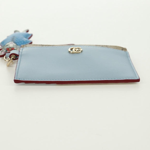 GUCCI GG Supreme Key Case PVC Light Blue 847916 Auth 170844SM