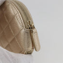 CHANEL Matelasse Coin Purse & AirPods Case Pouch Leather Gold CC Auth 170846SM-12
