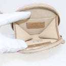 CHANEL Matelasse Coin Purse & AirPods Case Pouch Leather Gold CC Auth 170846SM-15