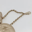 CHANEL Matelasse Coin Purse & AirPods Case Pouch Leather Gold CC Auth 170846SM-20