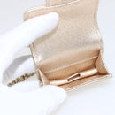 CHANEL Matelasse Coin Purse & AirPods Case Pouch Leather Gold CC Auth 170846SM-27