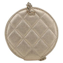 CHANEL Matelasse Coin Purse & AirPods Case Pouch Leather Gold CC Auth 170846SM-3