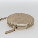 CHANEL Matelasse Coin Purse & AirPods Case Pouch Leather Gold CC Auth 170846SM-7