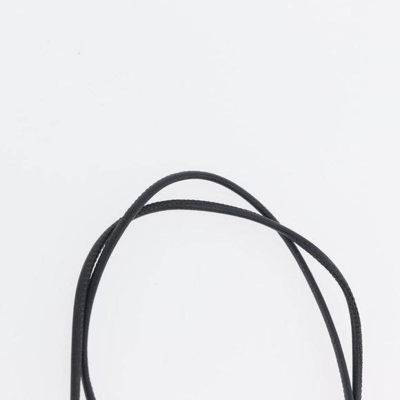 HERMES Mon Petit Kelly PM Necklace Leather Black Auth 170847M