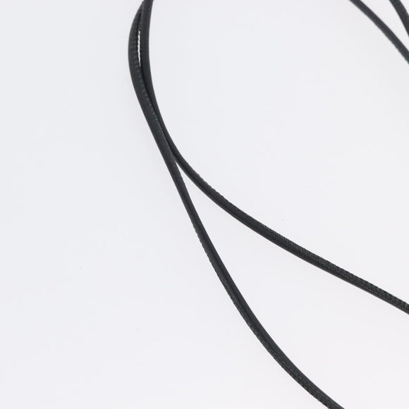 HERMES Mon Petit Kelly PM Necklace Leather Black Auth 170847M