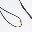 HERMES Mon Petit Kelly PM Necklace Leather Black Auth 170847M-16