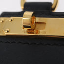 HERMES Mon Petit Kelly PM Necklace Leather Black Auth 170847M-18