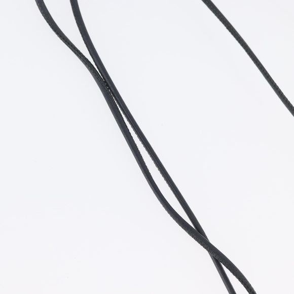 HERMES Mon Petit Kelly PM Necklace Leather Black Auth 170847M