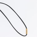 HERMES Mon Petit Kelly PM Necklace Leather Black Auth 170847M-8