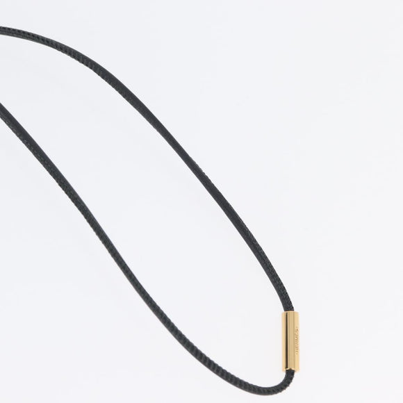 HERMES Mon Petit Kelly PM Necklace Leather Black Auth 170847M