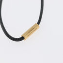 HERMES Mon Petit Kelly PM Necklace Leather Black Auth 170847M-9